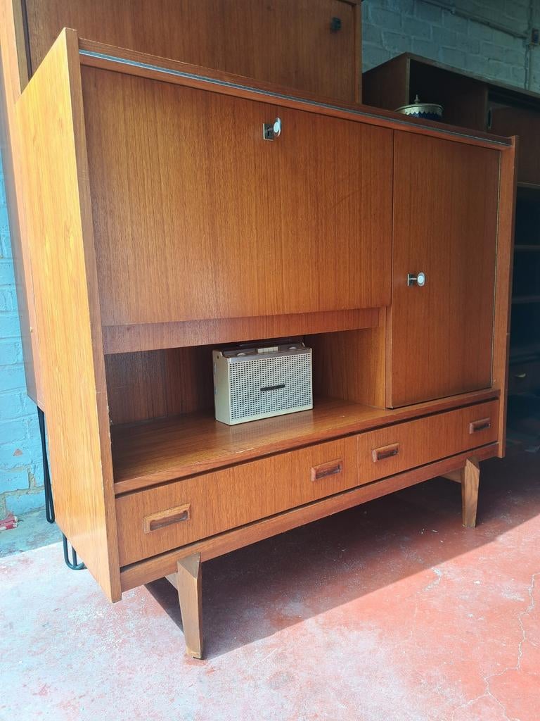 Meuble enfilade vintage scandinave, Huis en Inrichting, Kasten | Wandmeubels, Teakhout, Ophalen of Verzenden