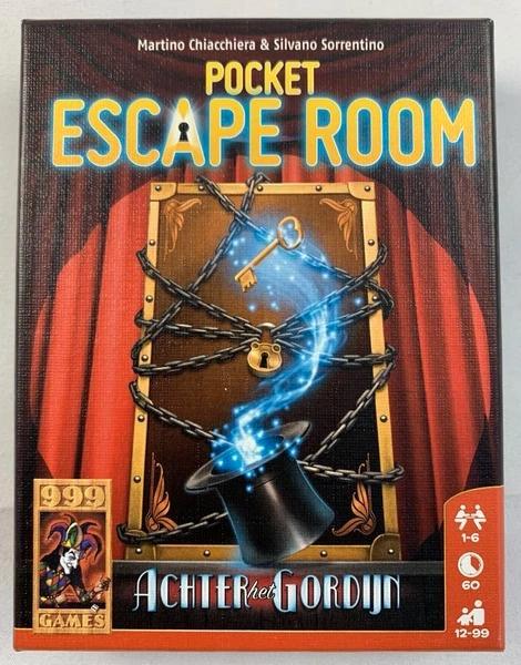 Escape Room Pocket Achter Het Gordijn Spel Compleet NL, Hobby en Vrije tijd, Gezelschapsspellen | Bordspellen, Zo goed als nieuw