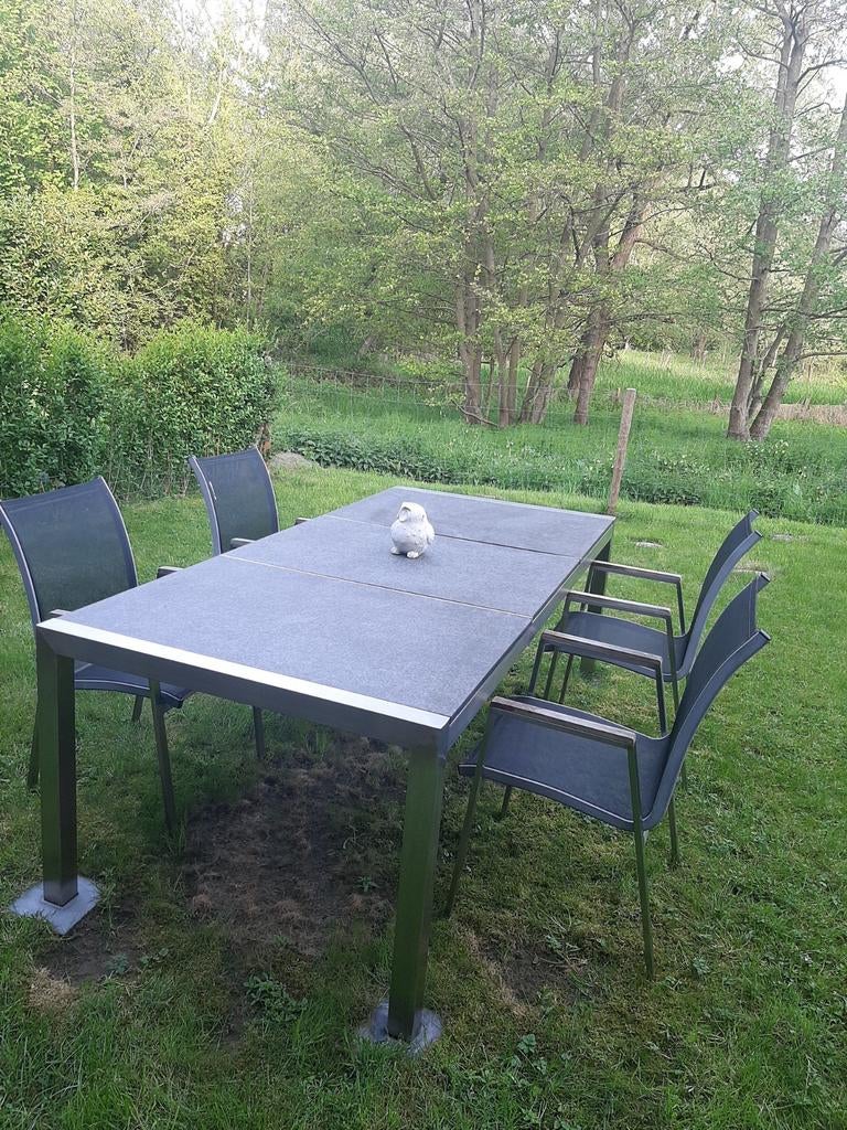 Tuinset met 4 stoelen, Tuin en Terras, Ophalen