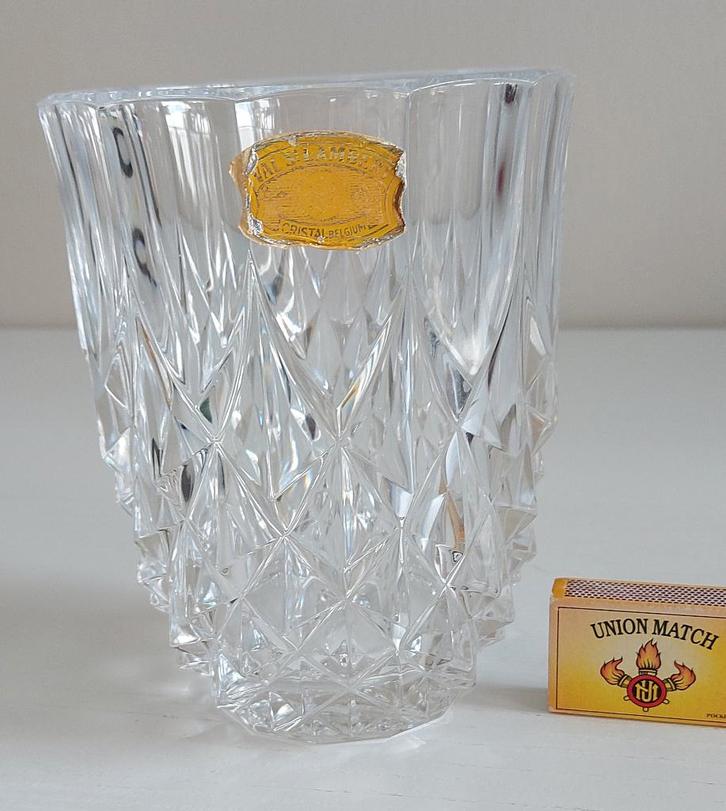 Val Saint Lambert kristallen vaas, Antiquités & Art, Antiquités | Verre & Cristal, Enlèvement ou Envoi
