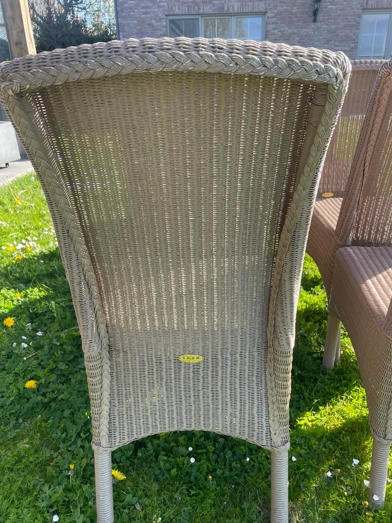 Rieten stoelen van Loom te koop - voor eettafel, Ophalen, Gebruikt