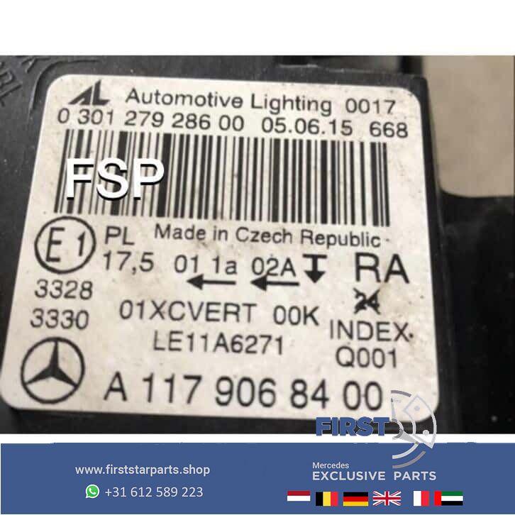 W117 X117 CLA bi xenon LED koplamp links Mercedes orange art, Gebruikt, -, Ophalen of Verzenden, -
