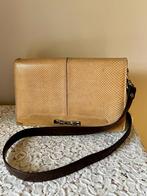 Sac à main vintage en cuir de reptile Nicole Burrick Ghent, Envoi, Comme neuf, Brun, Sac à bandoulière