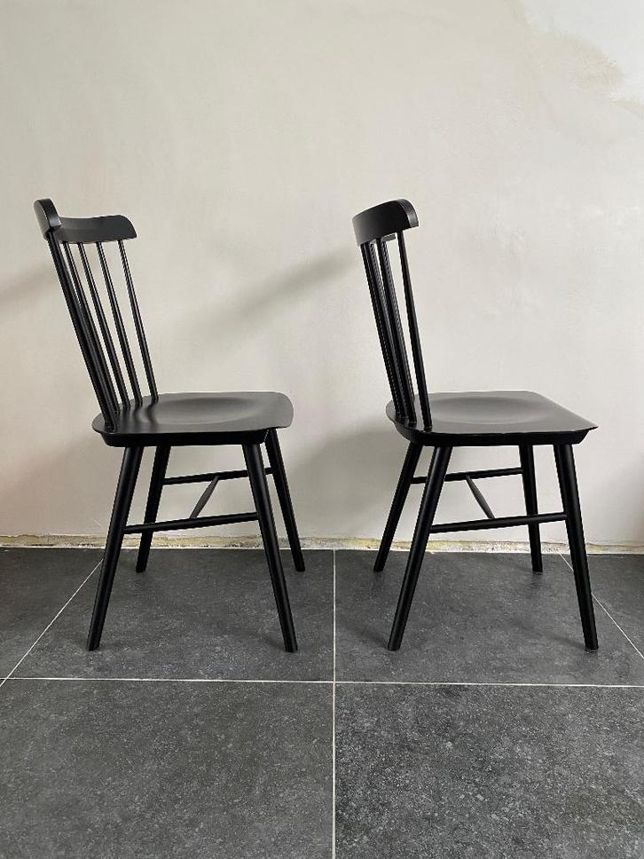 Ton Ironica stoelen, Huis en Inrichting, Stoelen, Vier, Hout, Zwart, Ophalen