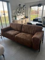 Cognac 3-zit zetel, Huis en Inrichting, Zetels | Zetels, Ophalen, Kunststof, Driepersoons, 75 tot 100 cm