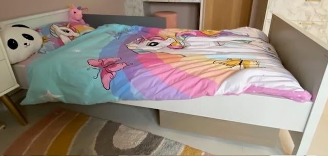 Bopita 90x200, Huis en Inrichting, Slaapkamer | Bedden, Ophalen, 90 cm, Eenpersoons, Wit