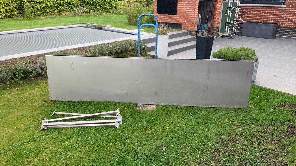 Inox werkblad 3m, Ophalen, Zo goed als nieuw