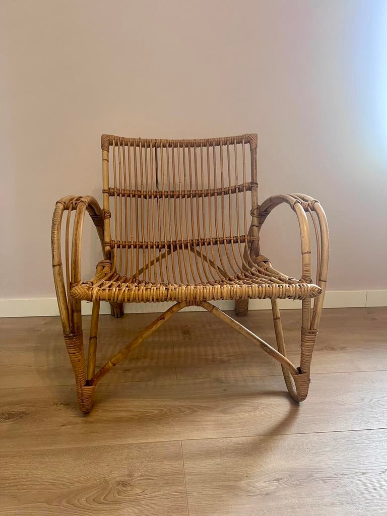Vintage rohe noordwolde rotan fauteuil, Enlèvement