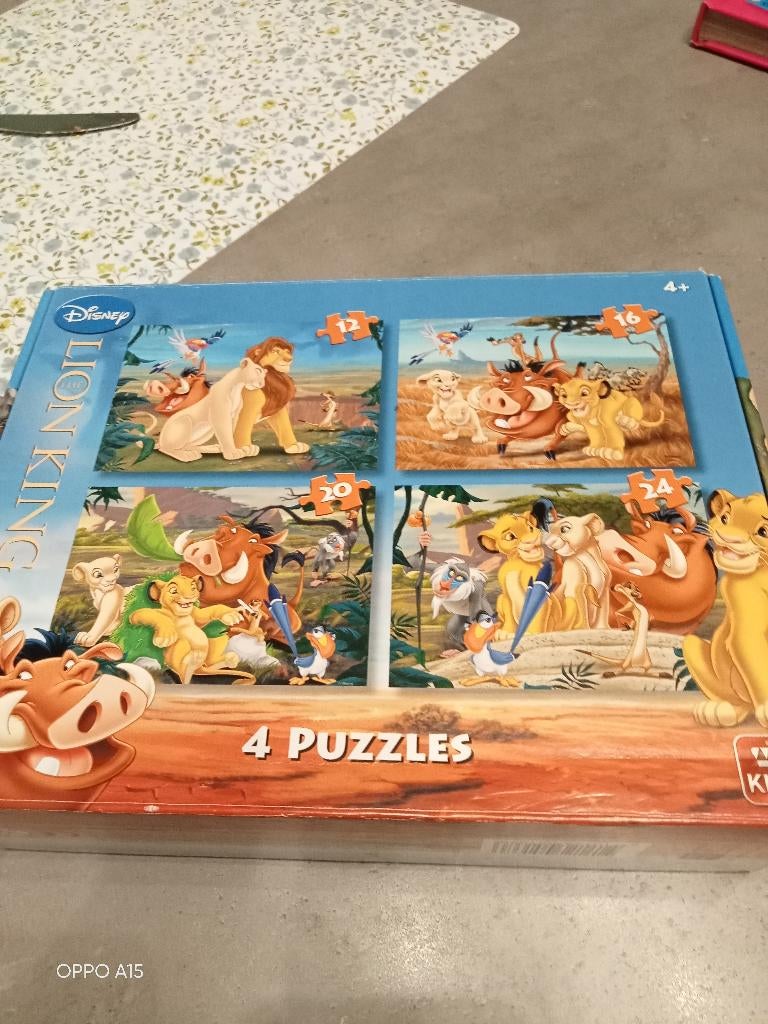 4 puzzels in doos, Ophalen, Zo goed als nieuw