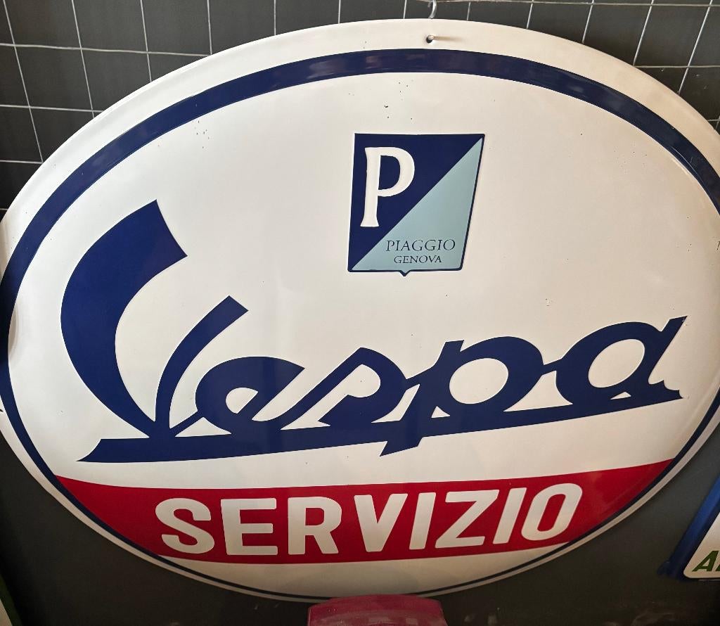 emaille reclamebord vespa, Ophalen of Verzenden, Nieuw, Reclamebord