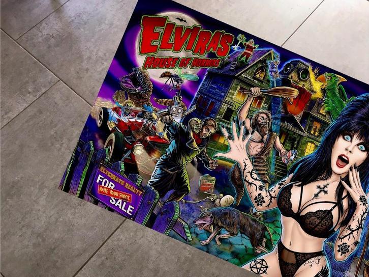 Translite Flipper Elvira Tattoo Edition, Verzamelen, Automaten | Flipperkasten, Zo goed als nieuw, Elektronisch, Onderdeel of Defecte kast