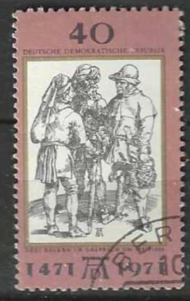 Duitsland DDR 1971 - Yvert 1363 - Albrecht Durer (ST), Verzenden, DDR, Gestempeld