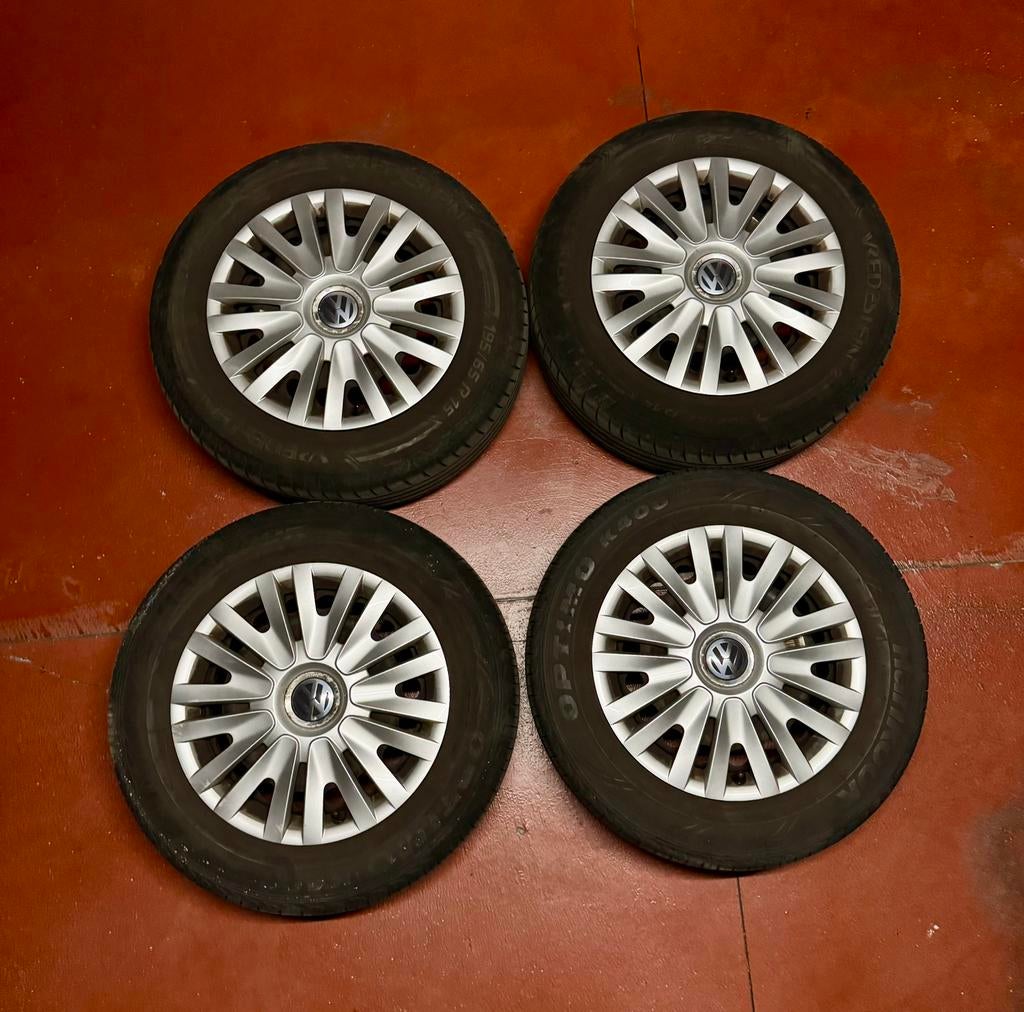 Originele Volkswagen velgen zomerbanden, Ophalen, Gebruikt, 15 inch, Banden en Velgen