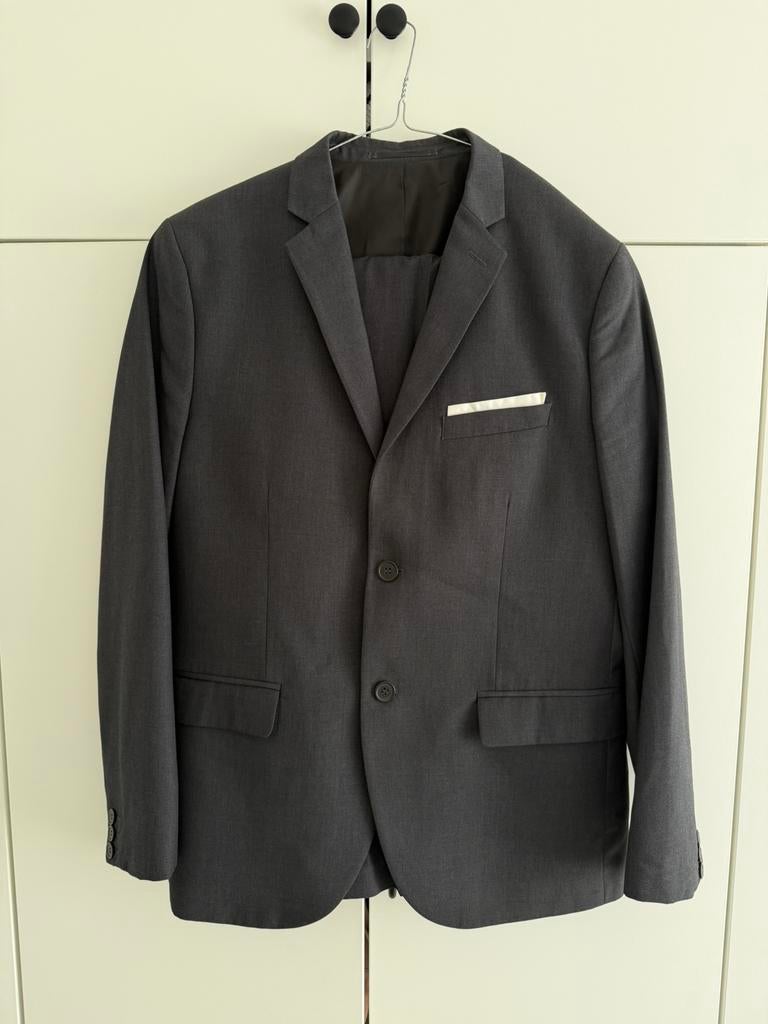 Kostuum 2-delig, Ophalen, Zo goed als nieuw, Maat 52/54 (L), Grijs