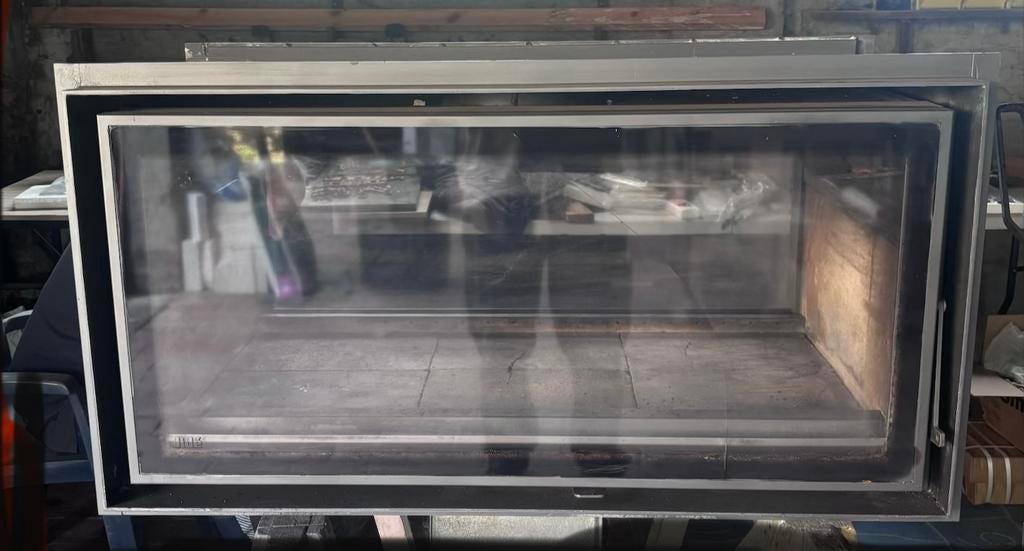 Insert a bois Jidée double face avec ventilation, Maison & Meubles, Cheminées, Enlèvement ou Envoi, Comme neuf, Insert