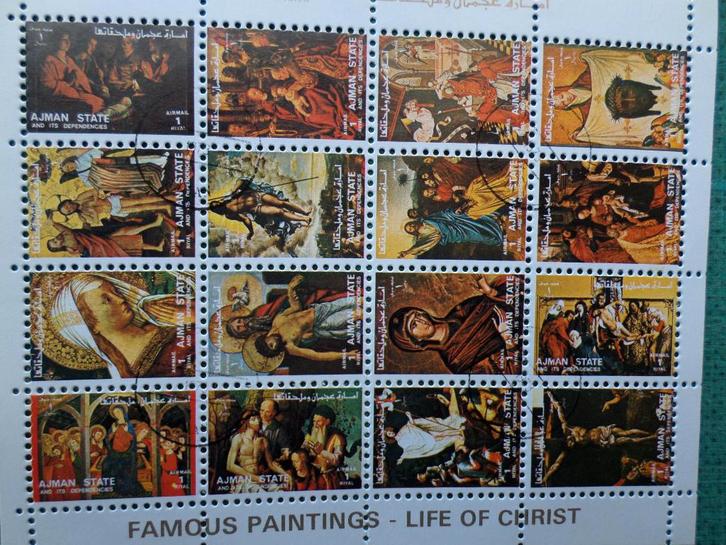 Ajman State - Oman State - Umm Al Qiwain - 6 feuill. oblit., Postzegels en Munten, Postzegels | Azië, Gestempeld, Midden-Oosten