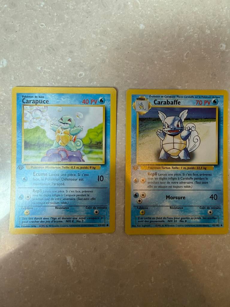 Carte pokemon 1 er edition fr, Enlèvement, Comme neuf