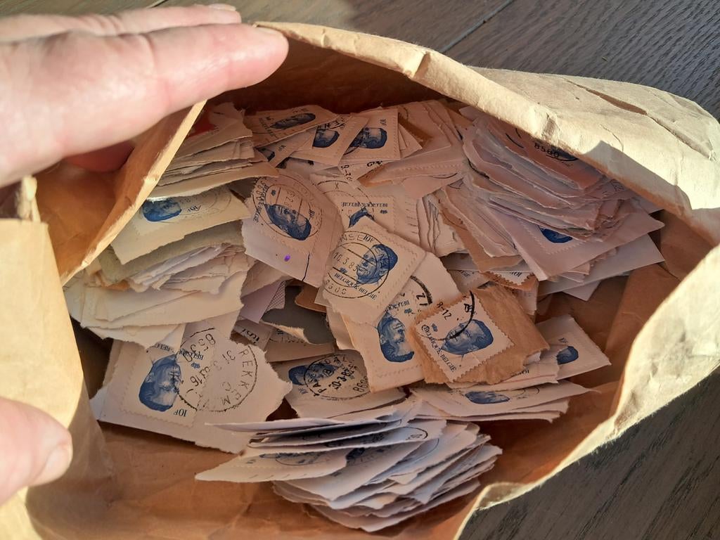 Lot des mêmes timbres belges : 10 Bfr. roi Baudouin, Enlèvement ou Envoi