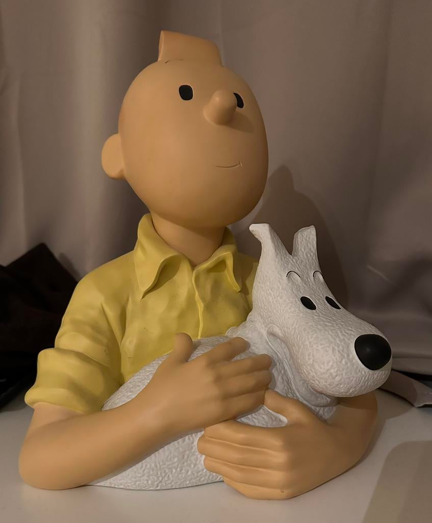 Grote buste van Kuifje, Ophalen of Verzenden, Kuifje, Zo goed als nieuw