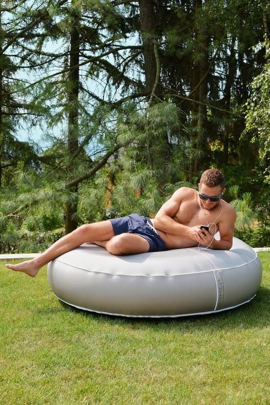 pouf gonflable outdoor, Jardin & Terrasse, Accessoires mobilier de jardin, Utilisé, Enlèvement ou Envoi