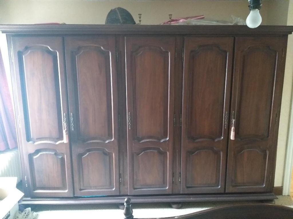 slaapkamer compleet, Ophalen, Zo goed als nieuw, Tweepersoons, Notelaar