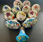 12 vintage keramische deur/ kastknoppen, Antiek en Kunst, Curiosa en Brocante, Ophalen of Verzenden