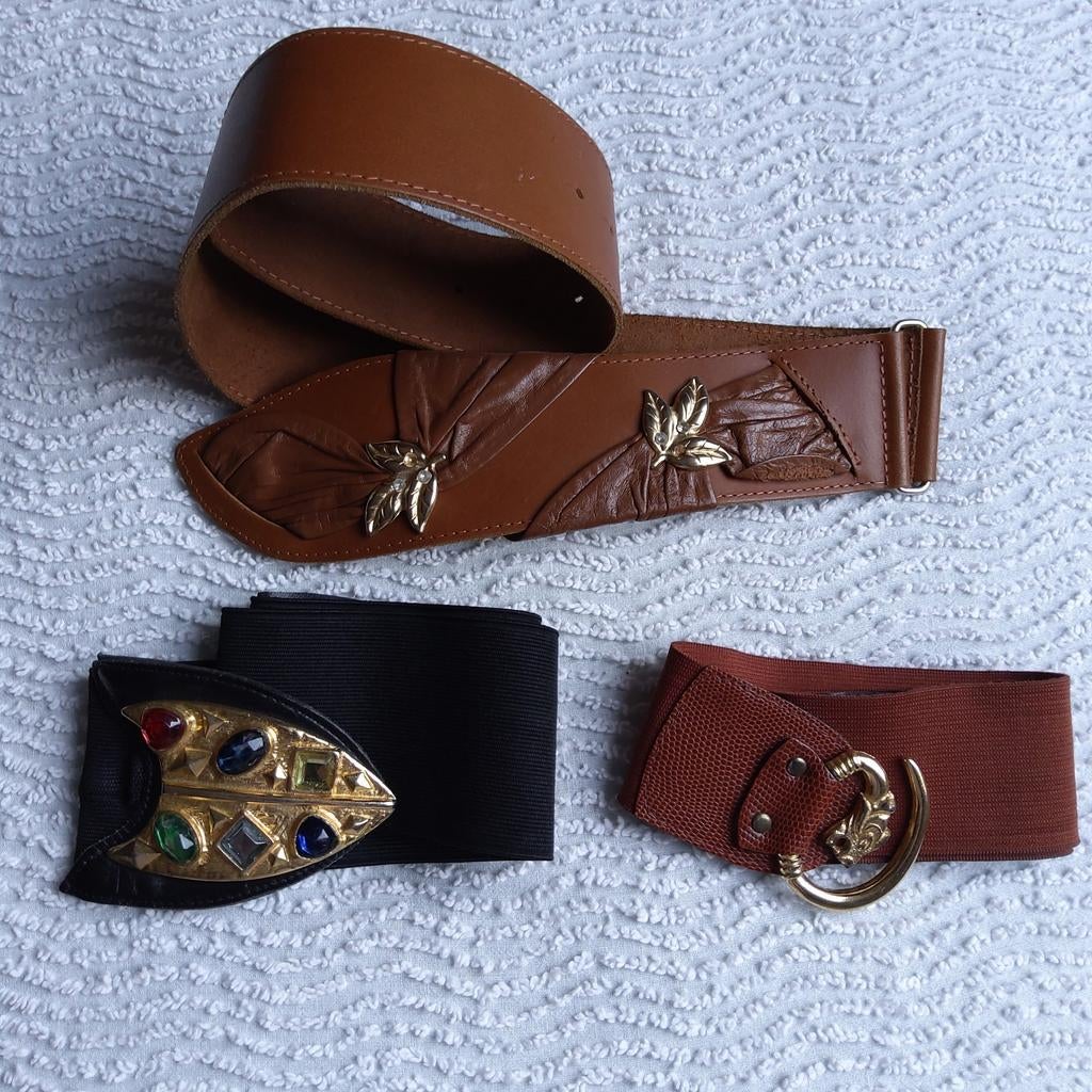 3 vintage ceinturen met opvallende sluiting. (ook apart T.K), Vêtements | Femmes, Ceintures, Enlèvement ou Envoi, Comme neuf