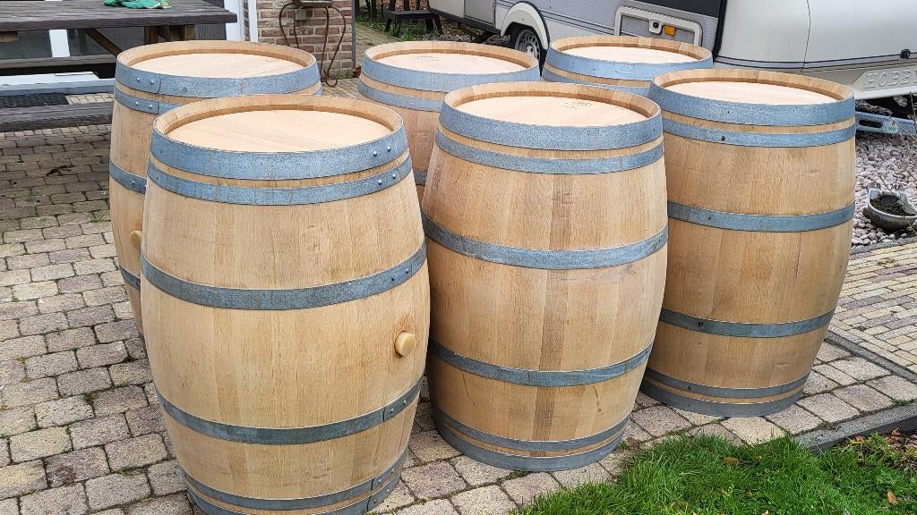 wijnvaten, vaten, wijntonnen, wijnvat, Tuin en Terras, 150 liter of meer, Ophalen, Zo goed als nieuw, Hout