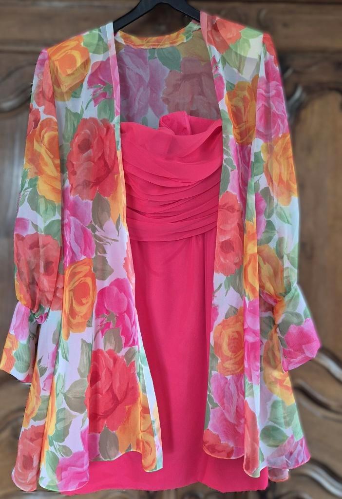 Cocktailjurk, Kleding | Dames, Gelegenheidskleding, Zo goed als nieuw, Cocktailjurk, Maat 36 (S), Roze, Ophalen of Verzenden