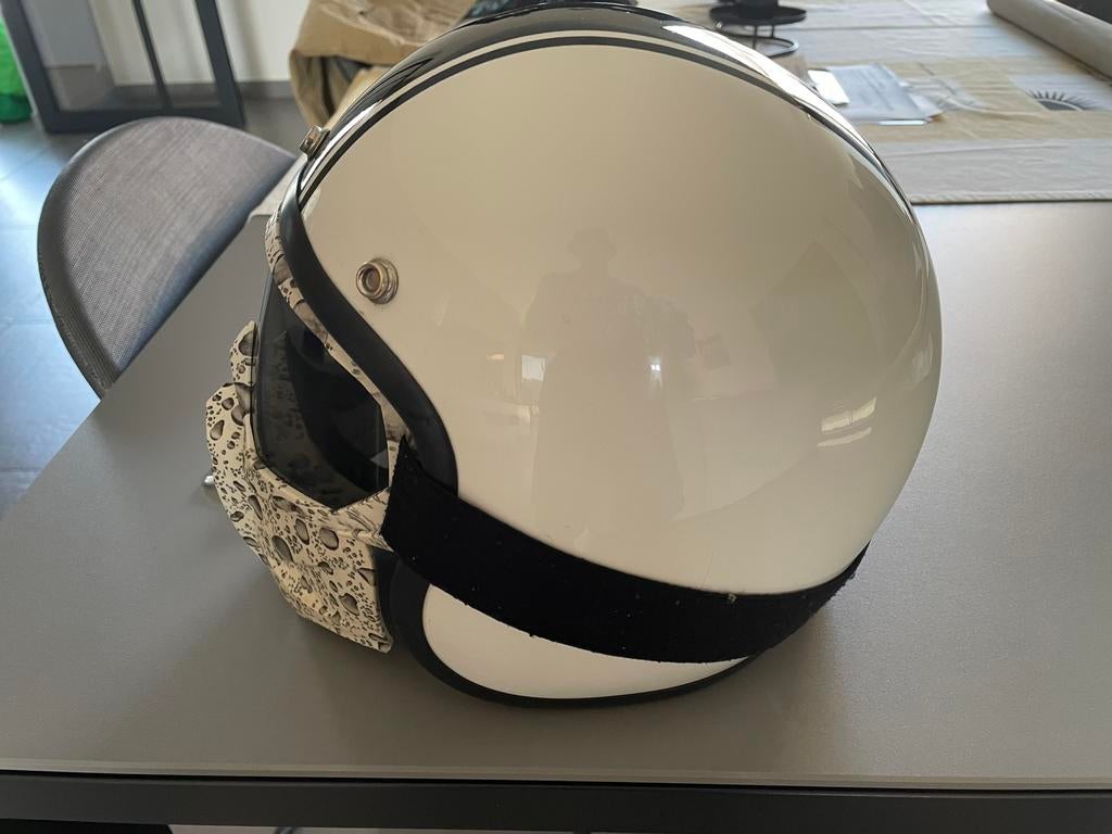 Stoere bromfiets/moto helm maat large, Fietsen en Brommers, Ophalen of Verzenden, Zo goed als nieuw