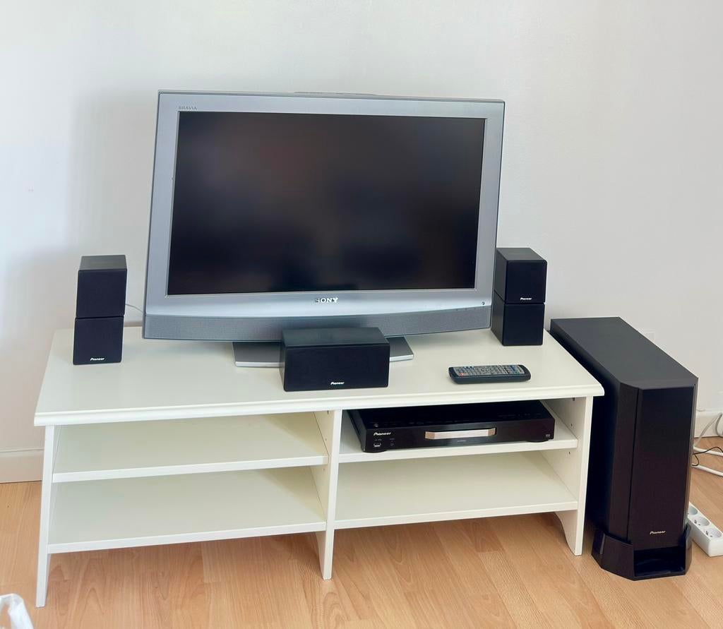 TV Sony + Home Cinéma Pioneer + Meuble TV, Enlèvement, Comme neuf