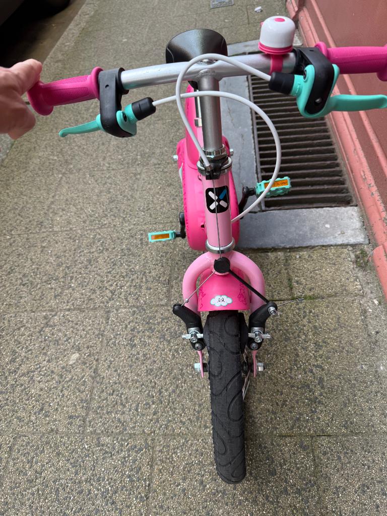 Meisjesfiets Unicorn van 3 tot 6 jaar, Ophalen, B-twin, Gebruikt, 14 inch of minder
