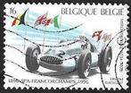 1 Postzegel België 1996 Autoraces in Spa, 1 plakker, Ophalen of Verzenden, Gestempeld, Auto's