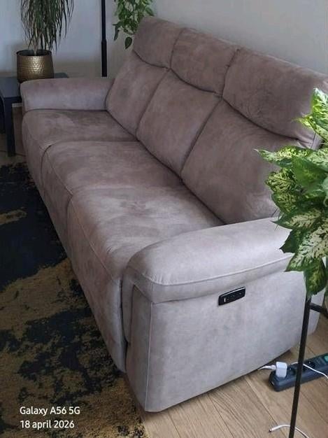 ZGAN salon 3+2 zit met 2 relax – 6 maanden oud + garantie, Ophalen, Zo goed als nieuw, Stof