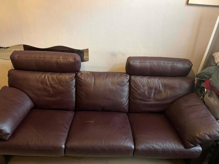 Lederen fauteuil Divan om weg te geven, Huis en Inrichting, Zetels | Zetels, Gebruikt, Leer, Ophalen