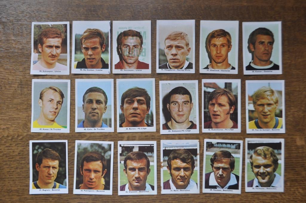 MILOU/BOBBIE BUBBLE GUM VOETBALLERS 26 VERSCHILLENDE, Enlèvement ou Envoi, Utilisé, Image