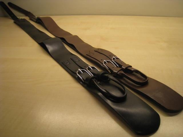 Set van 2 stuks dames ceintuur, zwarte en bruine, 100x5cm, Ophalen