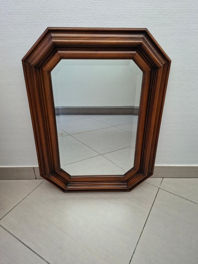 Miroir dans un magnifique cadre en bois 78x60, Enlèvement, Rectangulaire, 50 à 100 cm, Moins de 100 cm