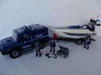 Playmobil politie jeep + boot, Ophalen of Verzenden, Gebruikt, Complete set