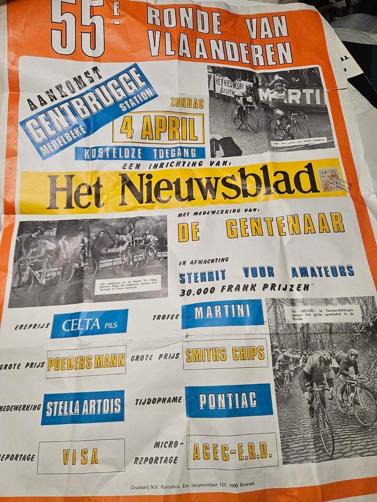 Originele affiche Ronde Van Vlaanderen, Verzenden
