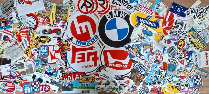 Groot lot auto- moto- en toebehoren stickers, Auto diversen, Autostickers, Verzenden