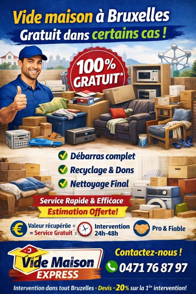 Vide Maison Bruxelles – Service Rapide et Professionnel, Enlèvement ou Envoi, Neuf