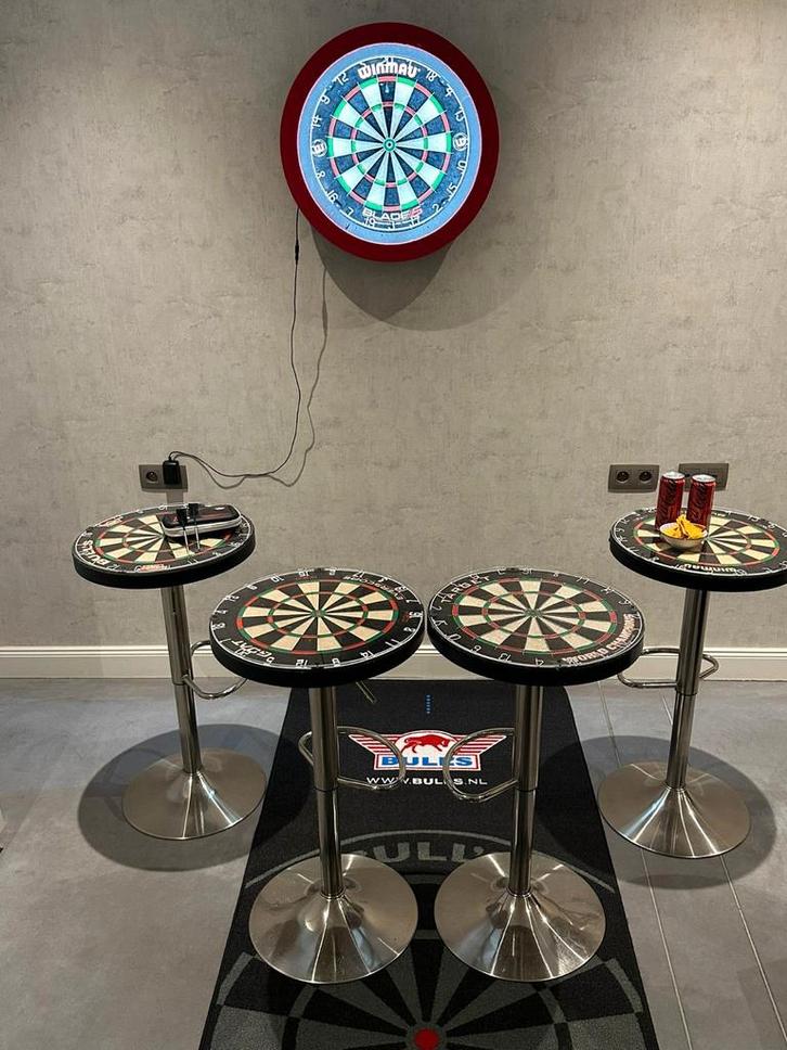 Dartbord Tafeltjes Verstelbaar & Handgemaakt, Sport en Fitness, Darts, Dartbord, Ophalen
