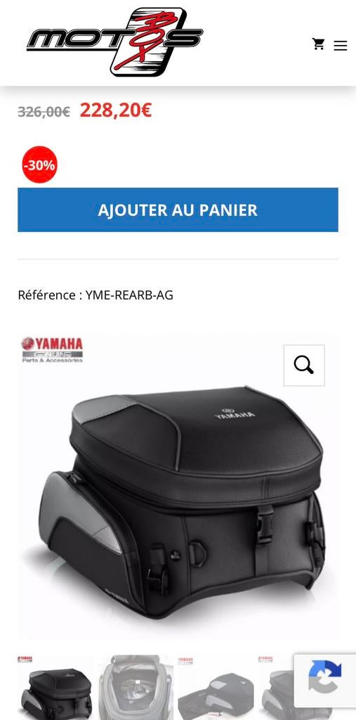 Sacoche arrière yamaha, Motos, Enlèvement, Comme neuf