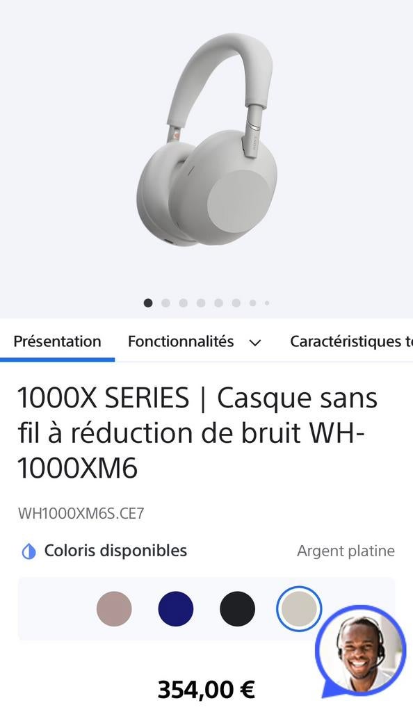 WH-1000XM6 koptelefoon, Ophalen, Nieuw, Sony, Draadloos