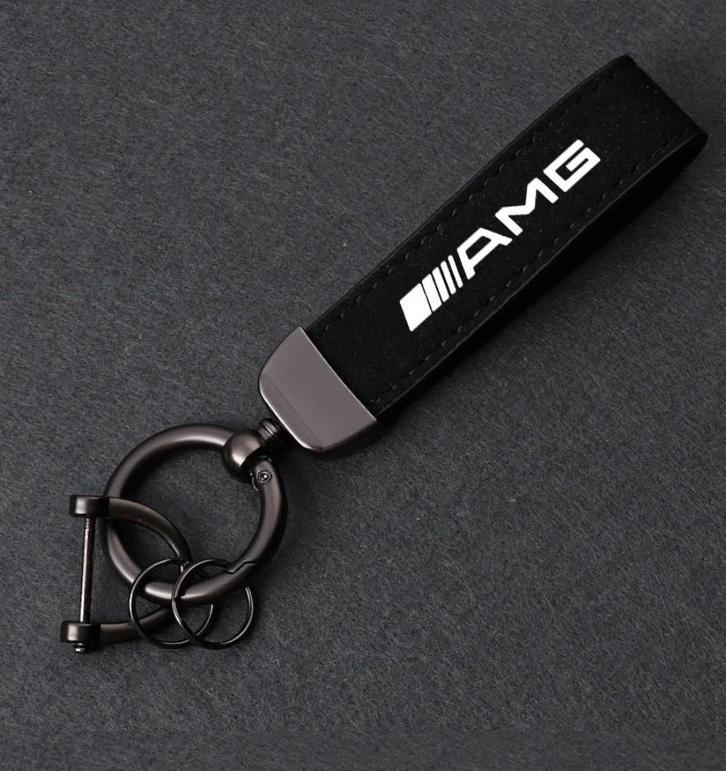 Suède & Lederen Sleutelhanger voor Mercedes AMG liefhebber, Verzamelen, Sleutelhangers, Nieuw, Merk, Ophalen of Verzenden