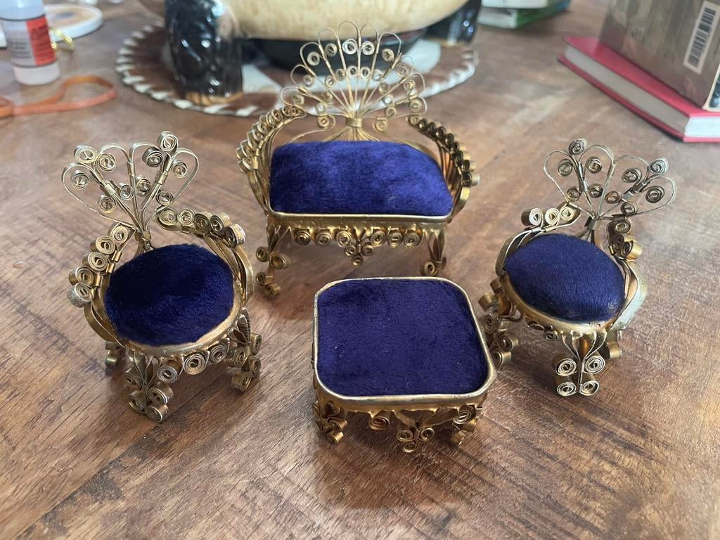 Antieke poppenhuis meubels, Ophalen of Verzenden, Gebruikt, Poppenhuis