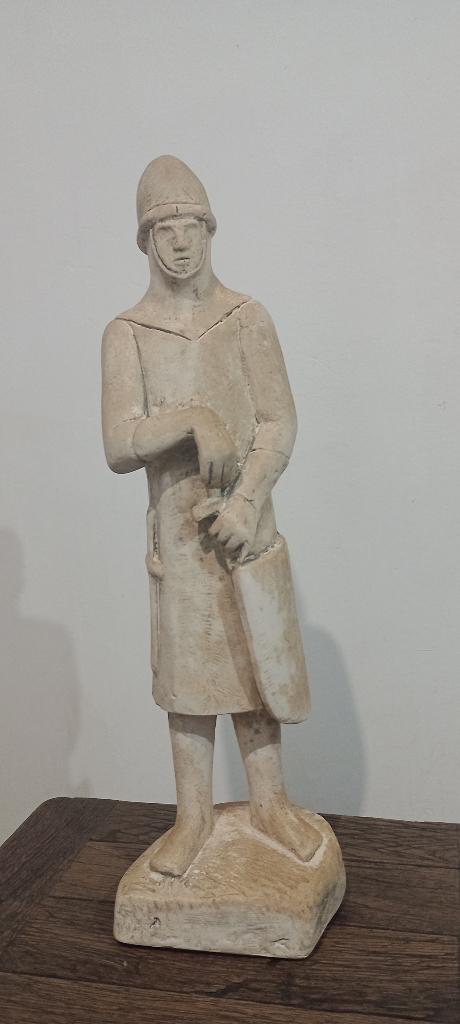 Sculpture Chevalier en pierre Albert AEBLY(Belge, 1897-1971), Statue, Enlèvement ou Envoi, Marqué, Europe