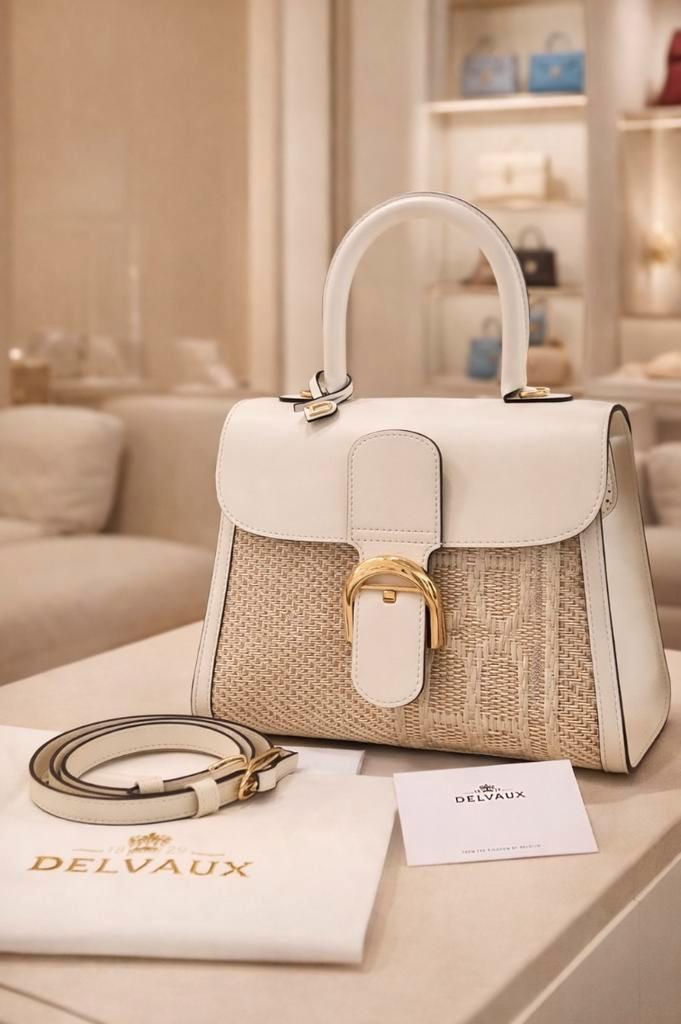 Authentieke Delvaux Brillant pm Illusion Jacquard Ivory, Handtassen en Accessoires, Tassen | Damestassen, Zo goed als nieuw, Ophalen