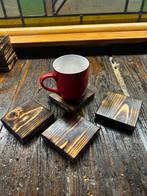 handgemaakte, gebrande houten onderzetters, Huis en Inrichting, Woonaccessoires | Onderzetters, Ophalen of Verzenden, Nieuw